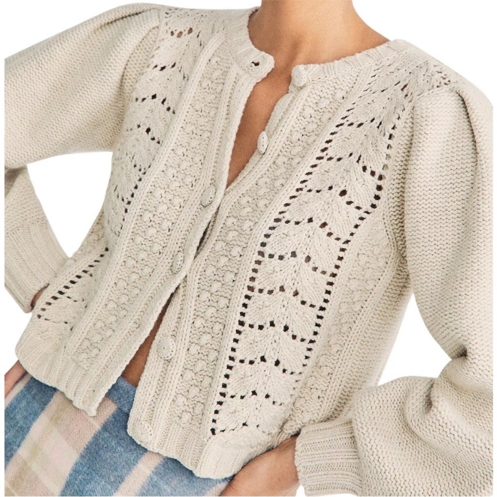 LoveShackFancy Cardigan Frankel in Sand Castle